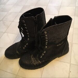Glitter Combat Boots